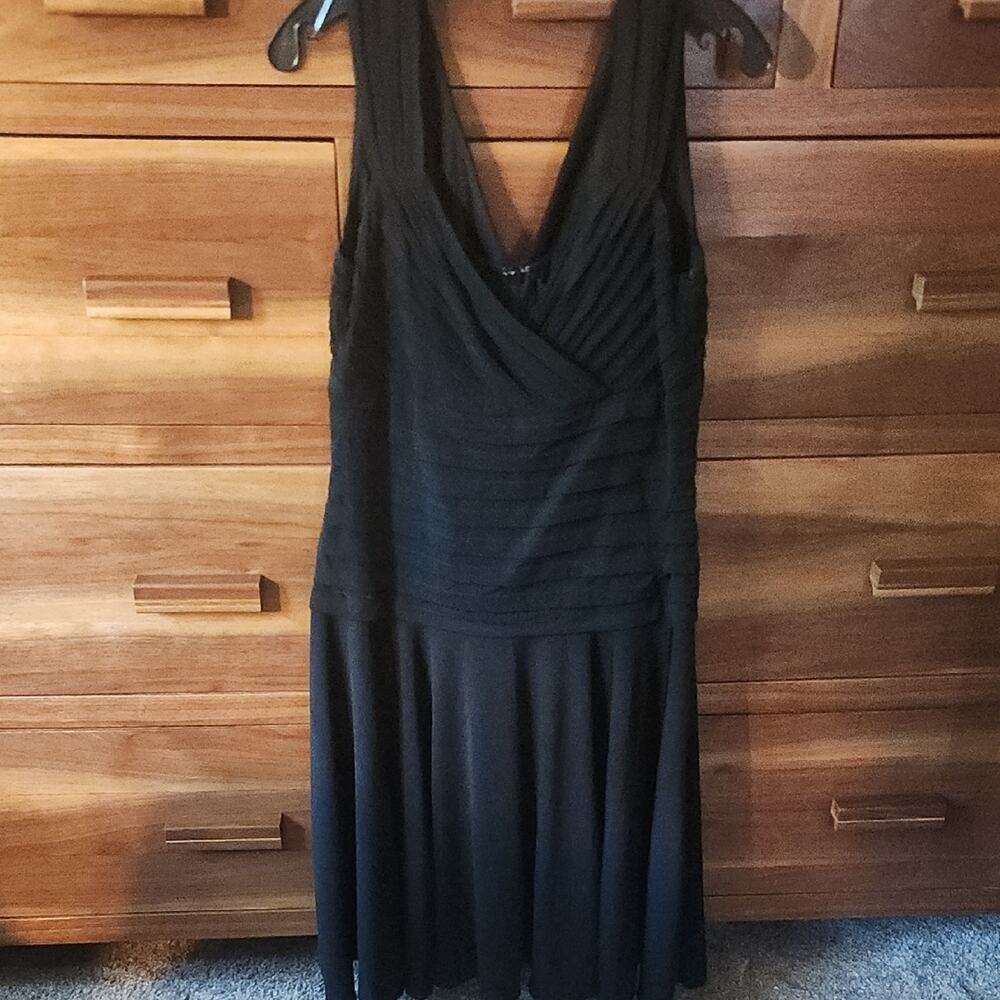 White House Black Market Black V-Neck Mini Dress